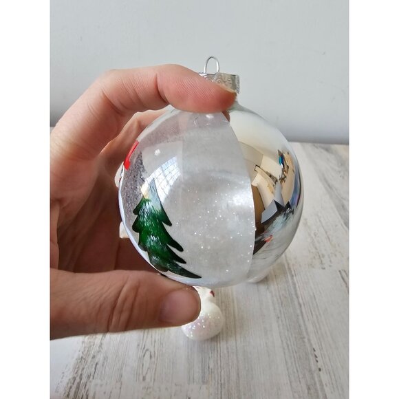 Glitter glass snowman ball ornament set Xmas tree full ornament - Picture 5 of 8